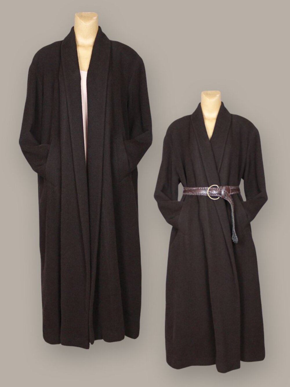 Marisa Minicucci Baby Alpaca Wool Blend Vintage Longline Overcoat Size XL